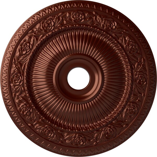 Ekena Millwork Logan Ceiling Medallion (Fits Canopies up to 6 1/8"), 24 1/4"OD x 3 7/8"ID x 2"P, Antique Copper CM24LO1ACS - main